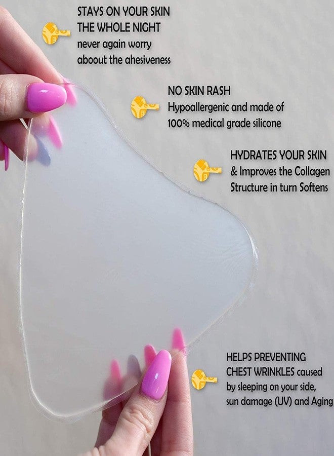 PHCOMRICH 2 PACKS Chest wrinkle pads, 100% Medical Grade Silicone Decollette Pads for Prevent and Eliminate Chest Wrinkles Anti-Aging Pads Women - Image 5